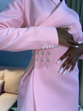 Load image into Gallery viewer, two piece pearl embellished suit in pink
