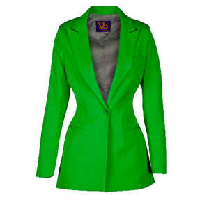 parakeet green tailored blazer