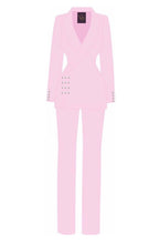 Load image into Gallery viewer, two piece pearl embellished suit in pink
