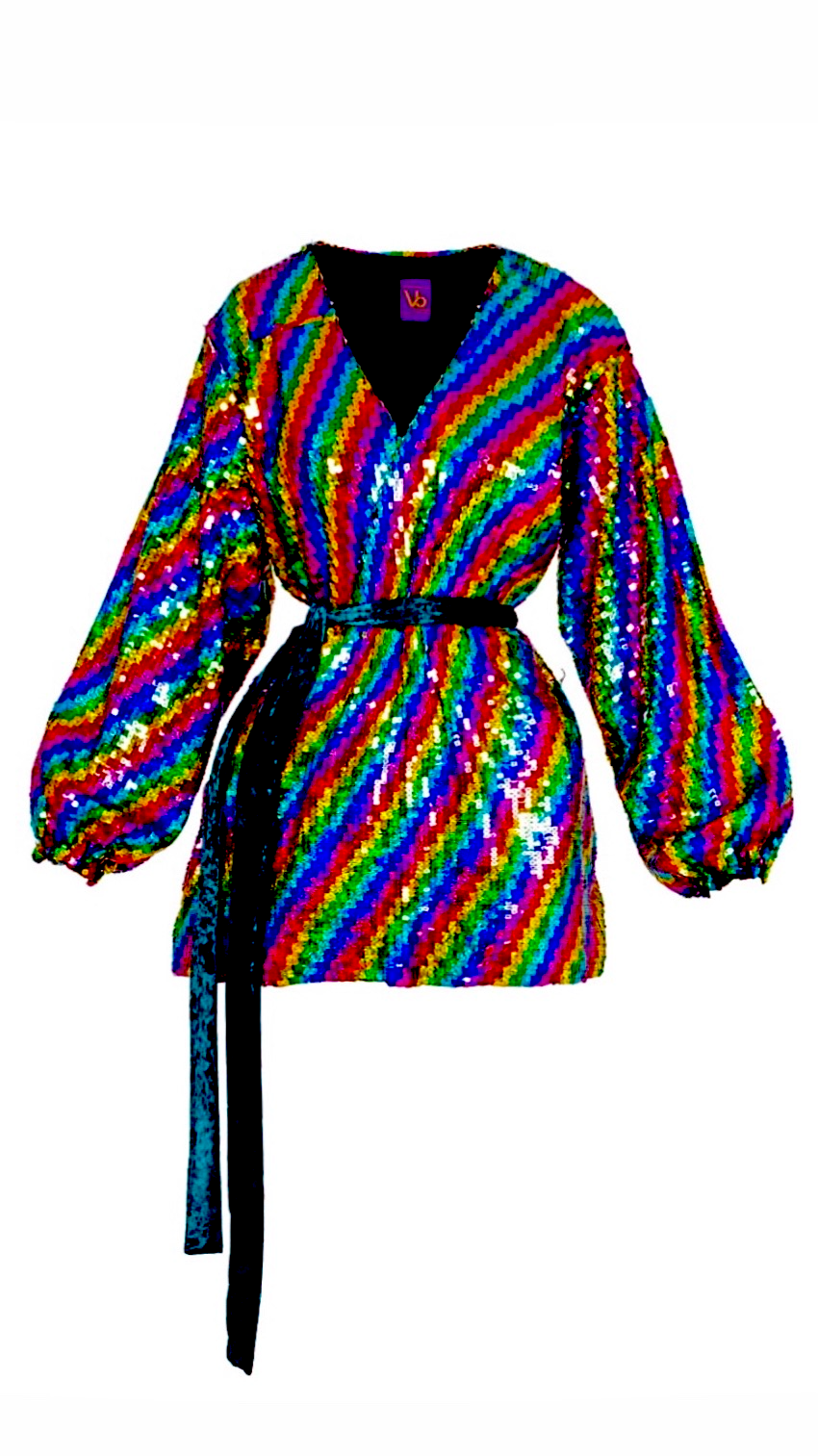 Warehouse rainbow 2024 wrap dress